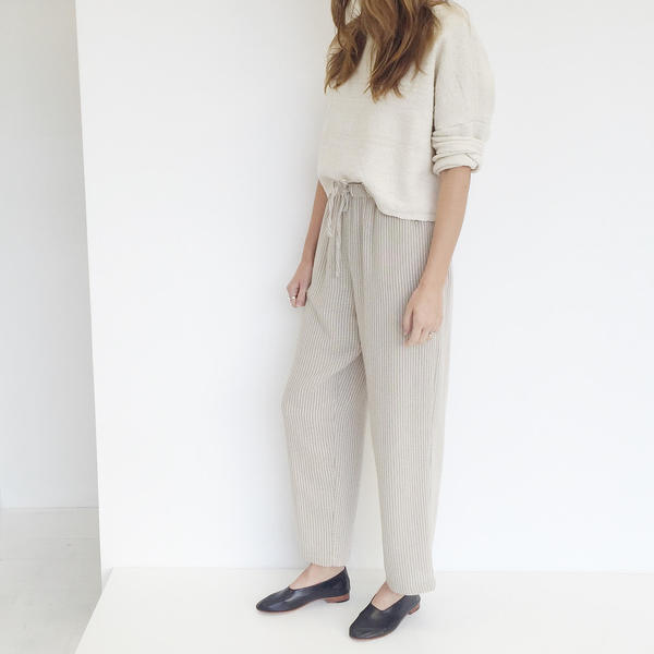 Johan Vintage Beige Stripe Knit Pant Johan Vintage Beige Stripe Knit Pant
