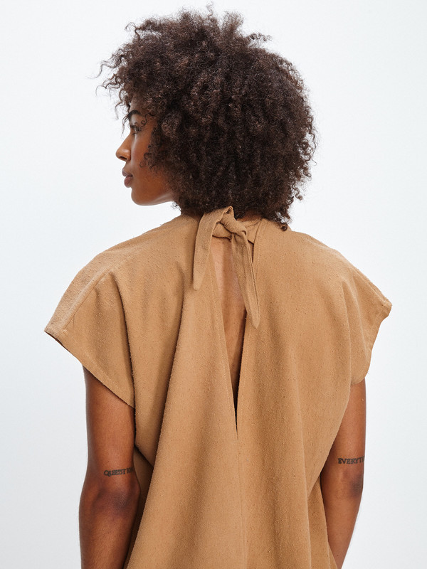 Miranda Bennett EVERYDAY JUMPSUIT / CAMEL SILK NOIL Miranda Bennett EVERYDAY JUMPSUIT / CAMEL SILK NOIL