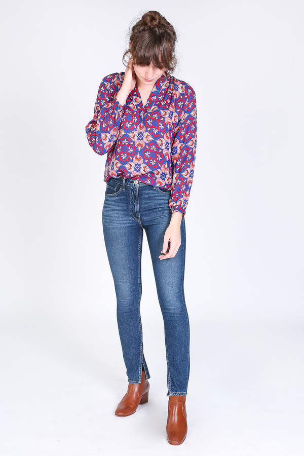 3x1 Split seam skinny jean in dark sterling 3x1 Split seam skinny jean in dark sterling
