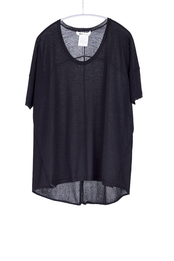 Paychi Guh Cashmere Boxy Tee Black Paychi Guh Cashmere Boxy Tee Black