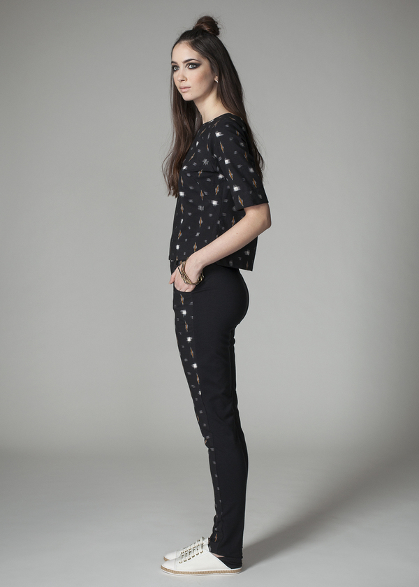 Jennifer Glasgow Makulis Top in Black Ikat Jennifer Glasgow Makulis Top in Black Ikat