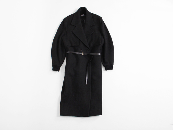 Berenik Wool Trench Coat - Black Berenik Wool Trench Coat - Black