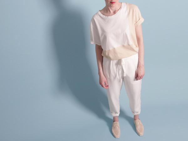 Correll Correll Ecke T-Shirt - Natural/White Correll Correll Ecke T-Shirt - Natural/White