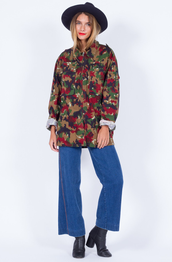 Yo Vintage! CAMO JACKET (ONE SIZE) Yo Vintage! CAMO JACKET (ONE SIZE)