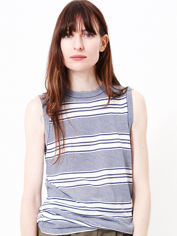 JENNI KAYNE Cashmere Jersey Striped Shell JENNI KAYNE Cashmere Jersey Striped Shell