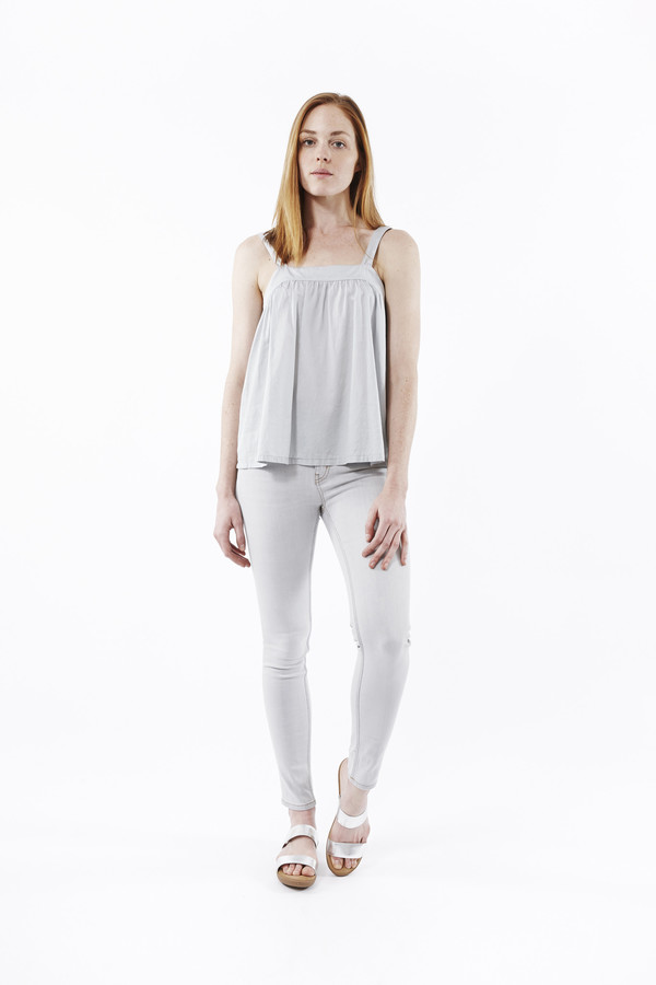 Lacausa Dahlia Tank Top in Grey Lacausa Dahlia Tank Top in Grey