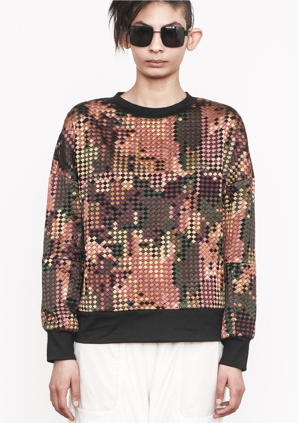 Berenik PIXELLATED EMBROIDERY SWEATSHIRT Berenik PIXELLATED EMBROIDERY SWEATSHIRT
