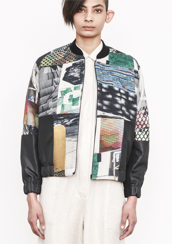 Berenik DIGITAL COLLAGE PRINTED BOMBER JACKET Berenik DIGITAL COLLAGE PRINTED BOMBER JACKET