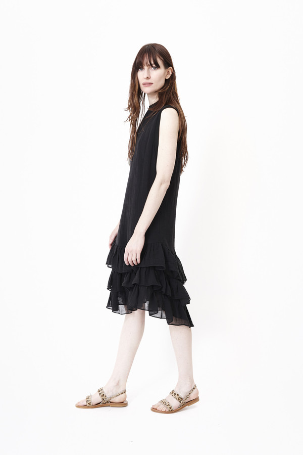 HEIDI MERRICK Iberian Muscle Tank Dress in Black HEIDI MERRICK Iberian Muscle Tank Dress in Black