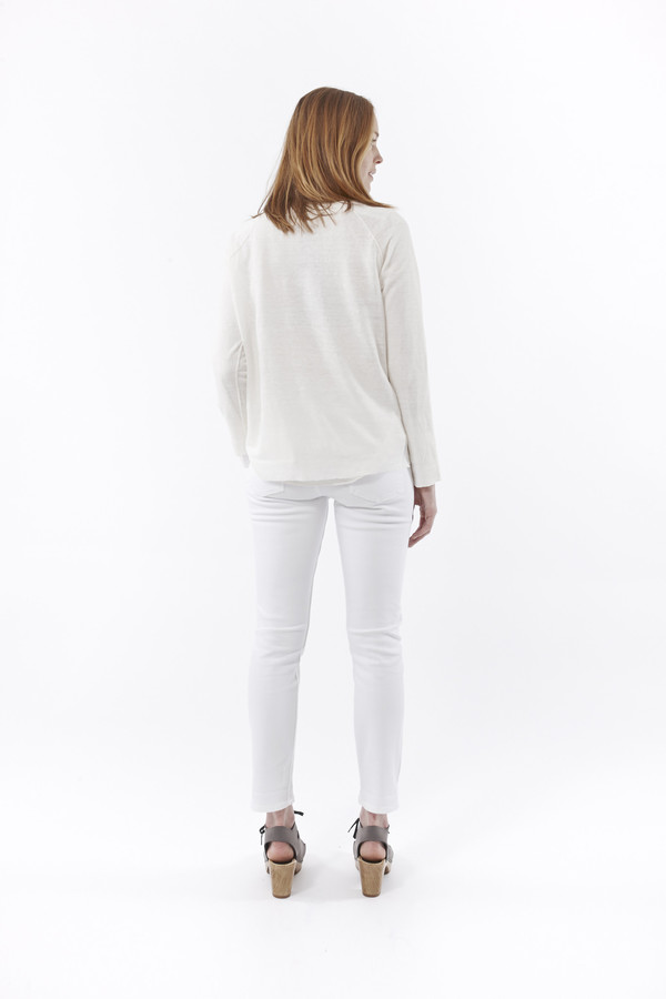 NILI LOTAN U Neck Raglan Sweater in Ivory NILI LOTAN U Neck Raglan Sweater in Ivory