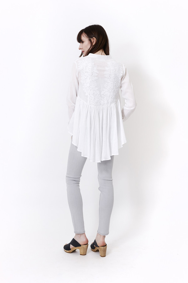 Mara Hoffman Wheat Embroidered Blouse Mara Hoffman Wheat Embroidered Blouse