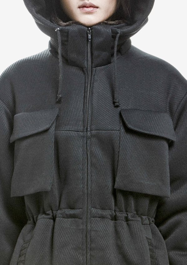 Berenik Jacket Hood Bias Triacetate - Black Bias Berenik Jacket Hood Bias Triacetate - Black Bias