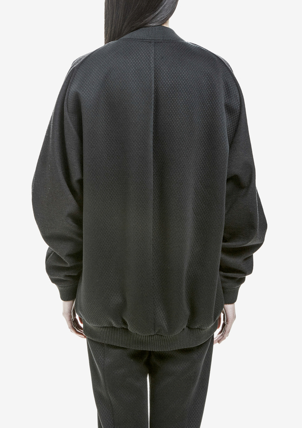 Berenik Pilot Jacket Zip Rhomb Tricetate Jersey - Black Rhomb Berenik Pilot Jacket Zip Rhomb Tricetate Jersey - Black Rhomb