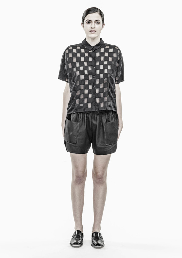 Berenik Shorts Real Leather Pig - Black Berenik Shorts Real Leather Pig - Black