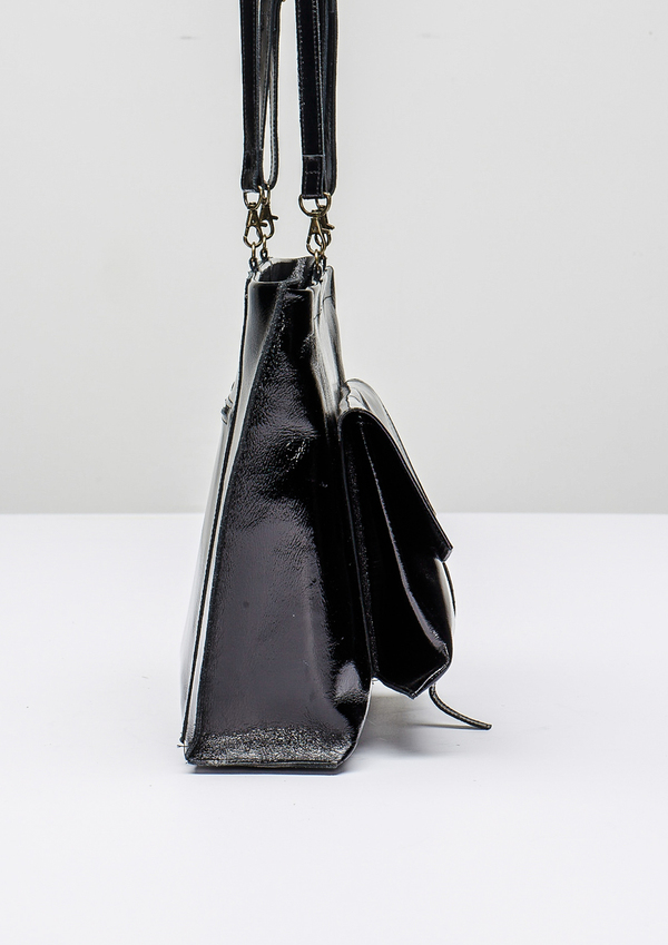 Berenik Black Woven Leather Bag/Backpack Berenik Black Woven Leather Bag/Backpack