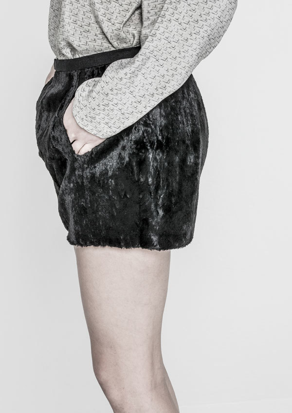 Berenik Shorts Faux Goat Fur Cotton Berenik Shorts Faux Goat Fur Cotton