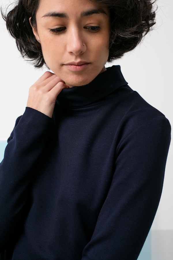 The Body Turtleneck by Jesse Kamm - Navy The Body Turtleneck by Jesse Kamm - Navy