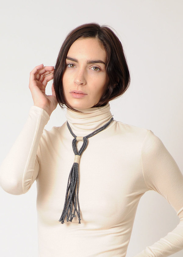Zelma Rose Graphite Cholla Bolo Necklace Zelma Rose Graphite Cholla Bolo Necklace