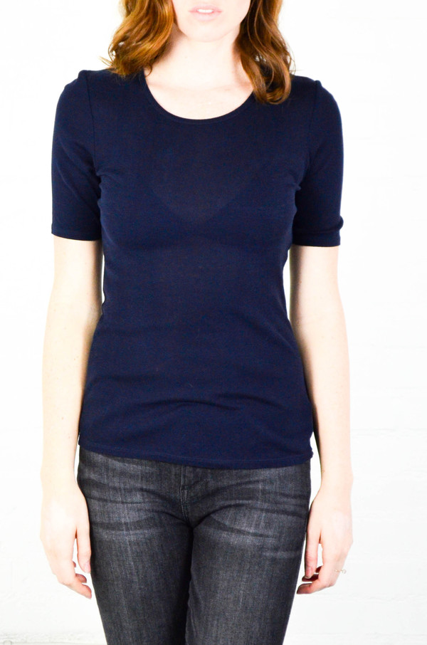 FRAME Denim FRAME 'Le Fitted' Crew Neck Tee in Navy FRAME Denim FRAME 'Le Fitted' Crew Neck Tee in Navy