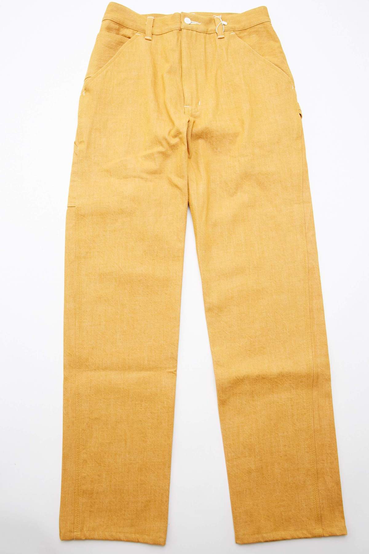 yellow denim pants