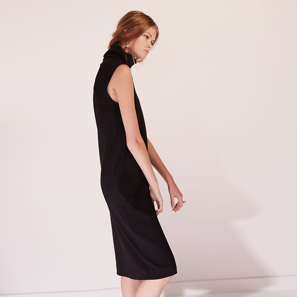Kowtow Building Block rib roll neck dress - black Kowtow Building Block rib roll neck dress - black
