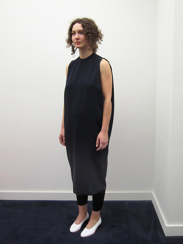 KAAREM Dill High Collar Dress, Blue/Black KAAREM Dill High Collar Dress, Blue/Black
