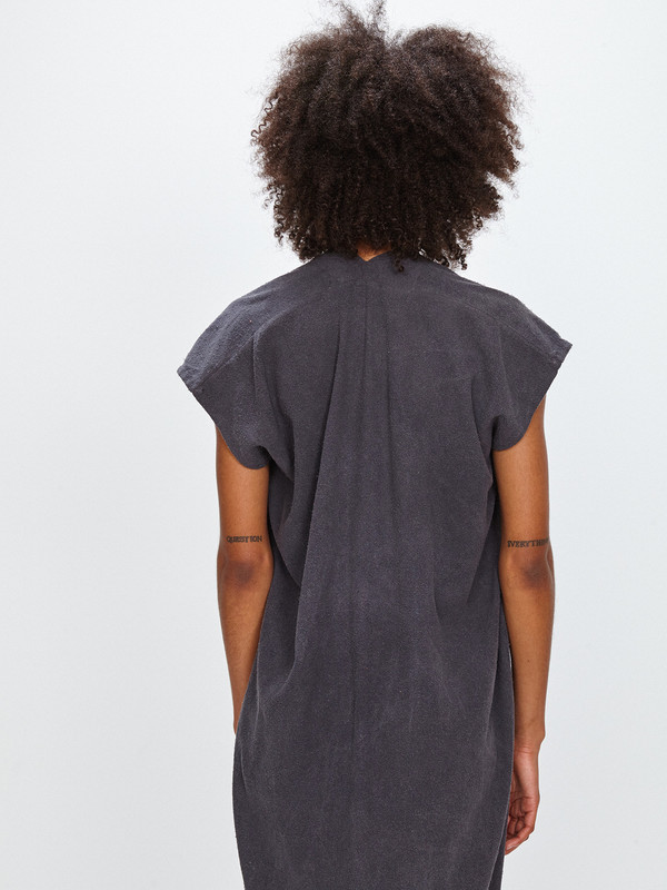 Miranda Bennett OVERSIZE EVERYDAY DRESS / COAL SILK NOIL Miranda Bennett OVERSIZE EVERYDAY DRESS / COAL SILK NOIL