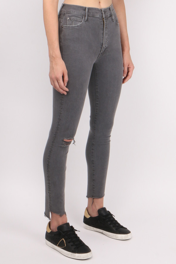 Mother Denim Stunner Zip Ankle Step Fray Mother Denim Stunner Zip Ankle Step Fray