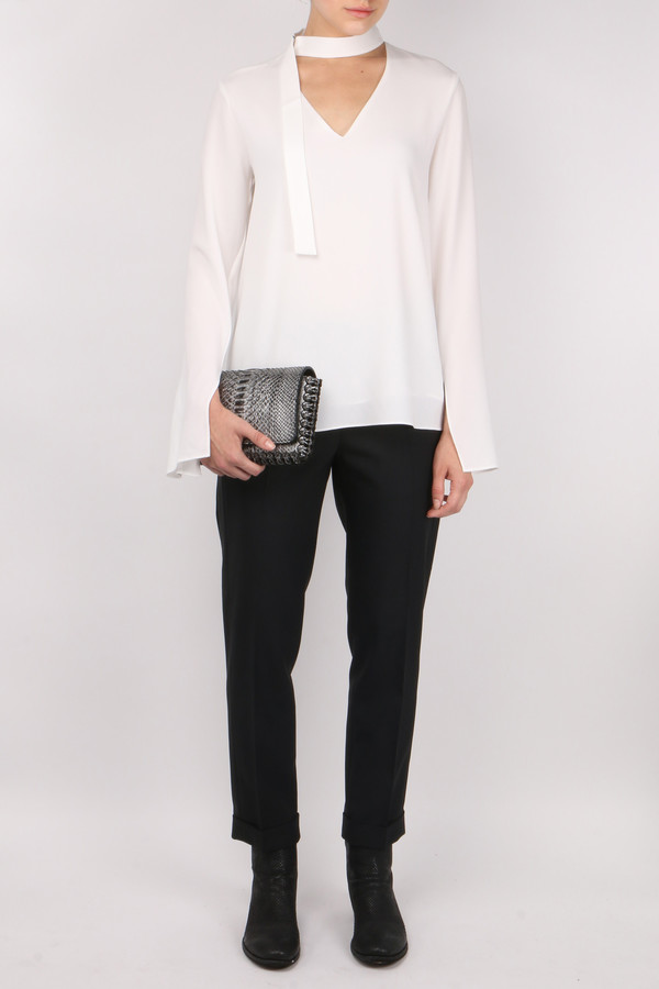 Tibi Tie Neck Top Tibi Tie Neck Top