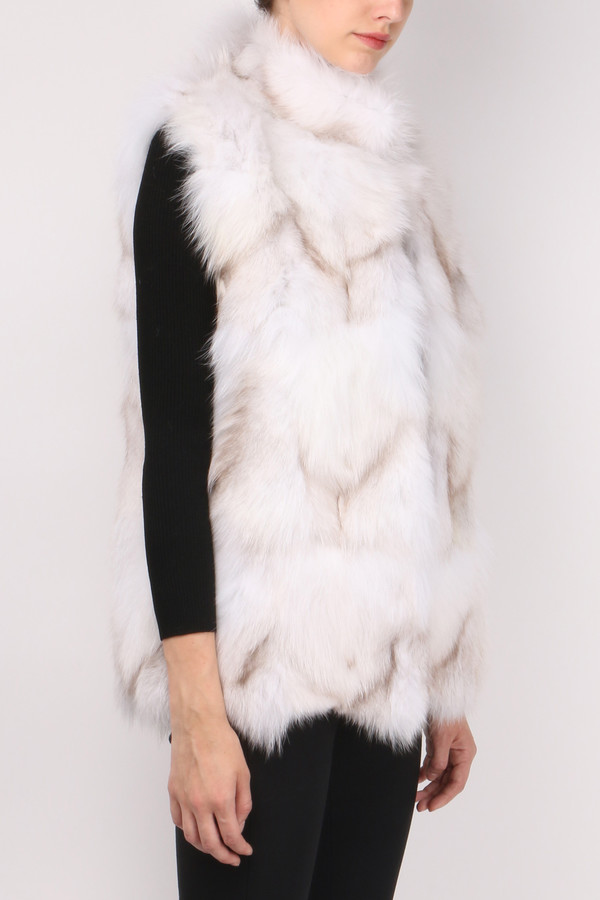 Jocelyn Fur Blue Fox Sections Vest Jocelyn Fur Blue Fox Sections Vest