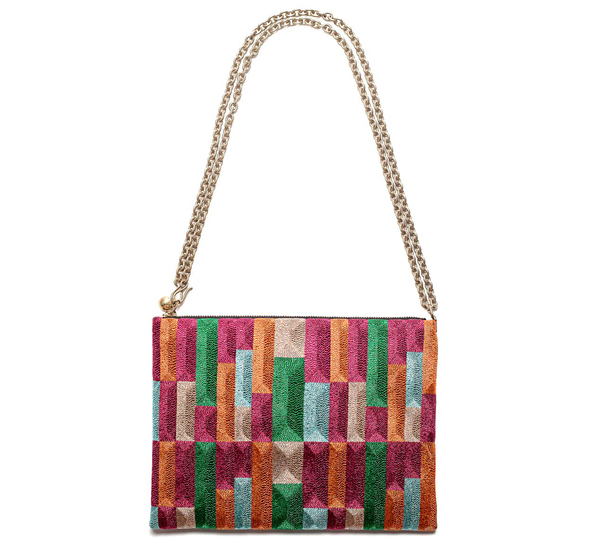 Anne Grand-Clément Tetris Multicolor Extra Medium Pouch Anne Grand-Clément Tetris Multicolor Extra Medium Pouch