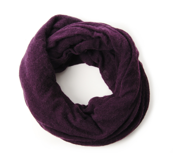 Eggplant Cashmere Tube Scarf by Botto Giuseppe Eggplant Cashmere Tube Scarf by Botto Giuseppe