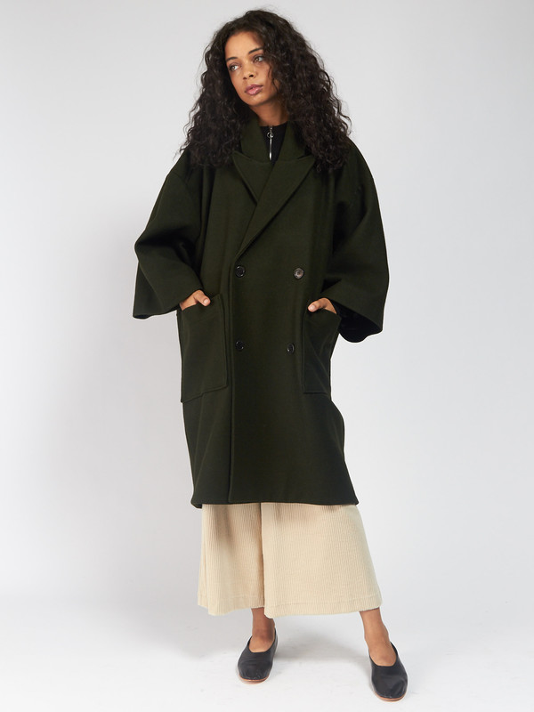Henrik Vibskov Last Coat Hunter Green Henrik Vibskov Last Coat Hunter Green