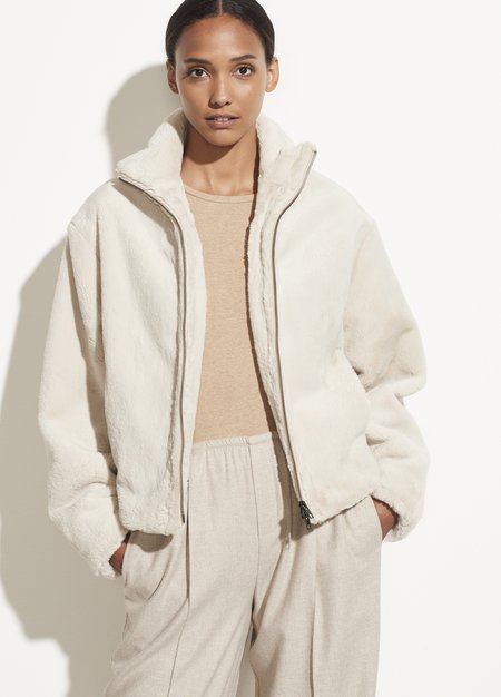 vince mixed media puffer coat
