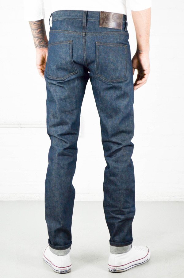 Men's Naked and Famous Rusted Blue Selvedge Super Skinny Guy Men's Naked and Famous Rusted Blue Selvedge Super Skinny Guy