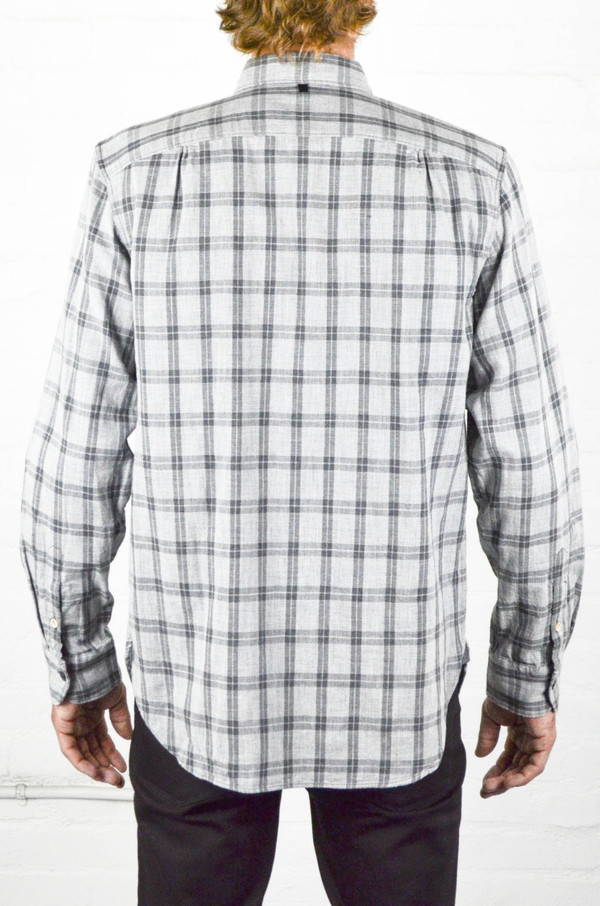 Men's Rag and Bone Grey Check Beach Shirt Men's Rag and Bone Grey Check Beach Shirt