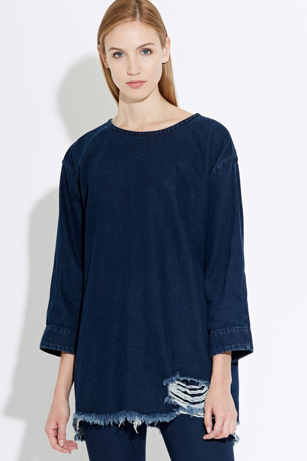 WAVEN Eira Denim Shirt Dress- Hel Blue WAVEN Eira Denim Shirt Dress- Hel Blue