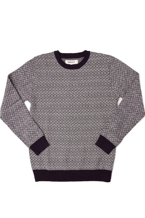 Men's Barque Crosshatch Sweater Navy Men's Barque Crosshatch Sweater Navy