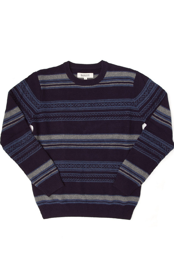 Men's Barque Stripe Sweater Navy Men's Barque Stripe Sweater Navy