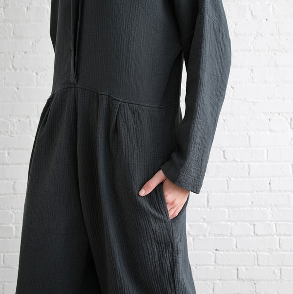 Black Crane Quilted Jumper - Dark Black Crane Quilted Jumper - Dark