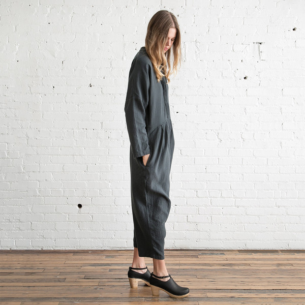 Black Crane Quilted Jumper - Dark Black Crane Quilted Jumper - Dark
