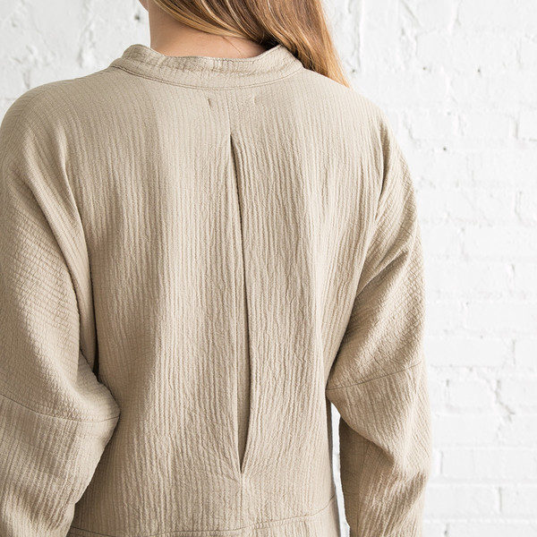 Black Crane Quilted Jumper - Sand Black Crane Quilted Jumper - Sand