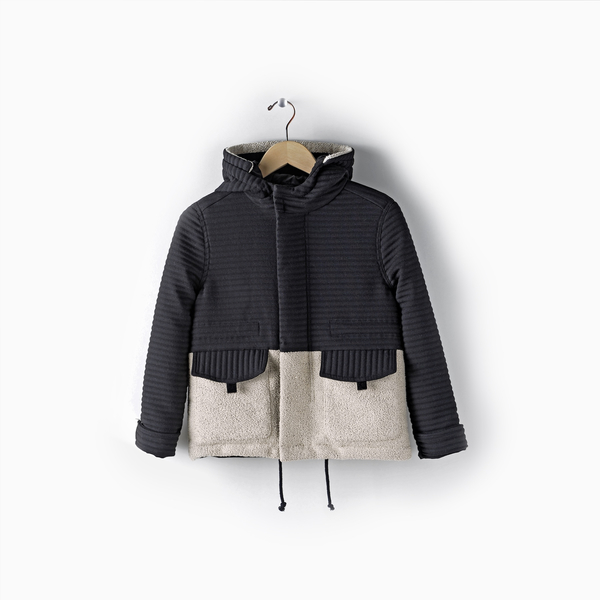 Andorine Multi-Colored Hood Coat Andorine Multi-Colored Hood Coat