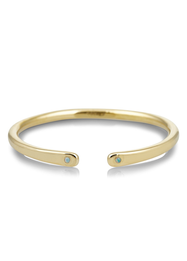 Scosha Open brass cuff with opals Scosha Open brass cuff with opals