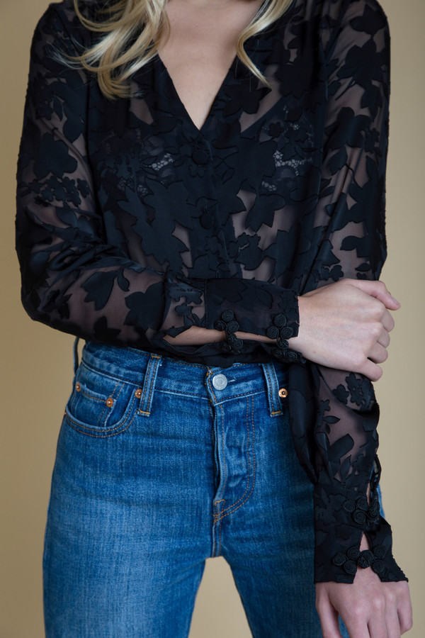 BETWEEN TEN Cypress Blouse - Black Floral BETWEEN TEN Cypress Blouse - Black Floral