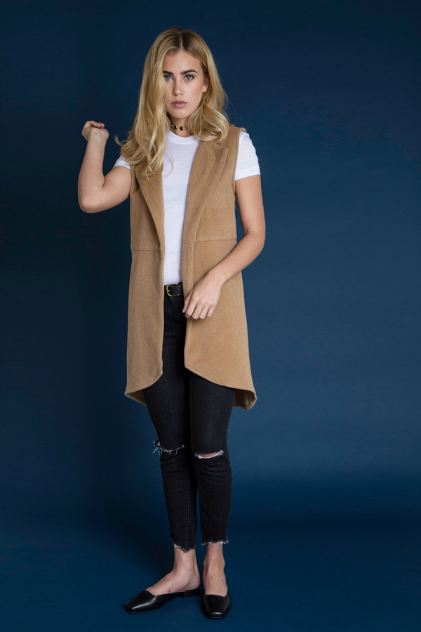 BETWEEN TEN Kevina Wool Vest - Camel BETWEEN TEN Kevina Wool Vest - Camel