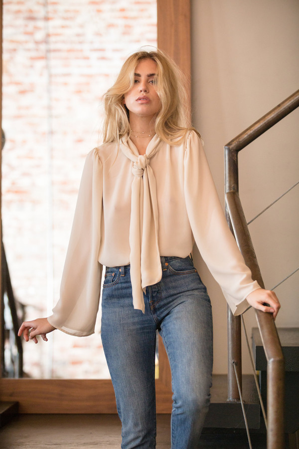 BETWEEN TEN Rae Bow Blouse - Ivory BETWEEN TEN Rae Bow Blouse - Ivory