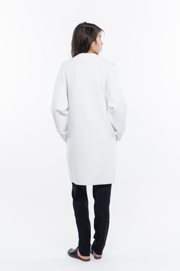 Norma Kamali Mens Bonded Trench - White Norma Kamali Mens Bonded Trench - White