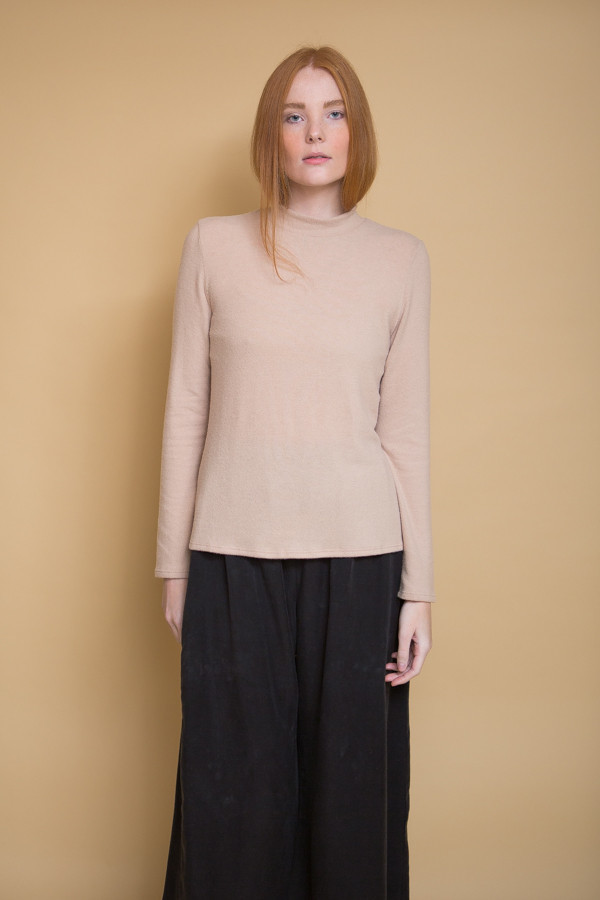 Nytt Mock Neck Top / Natural Nytt Mock Neck Top / Natural