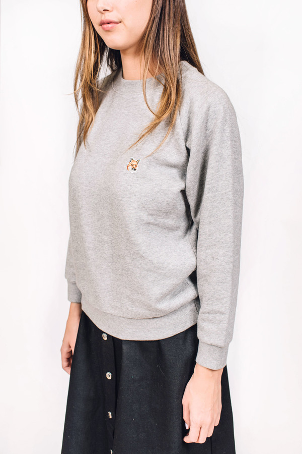 Maison Kitsune Sweat Shirt Fox Head Patch Maison Kitsune Sweat Shirt Fox Head Patch